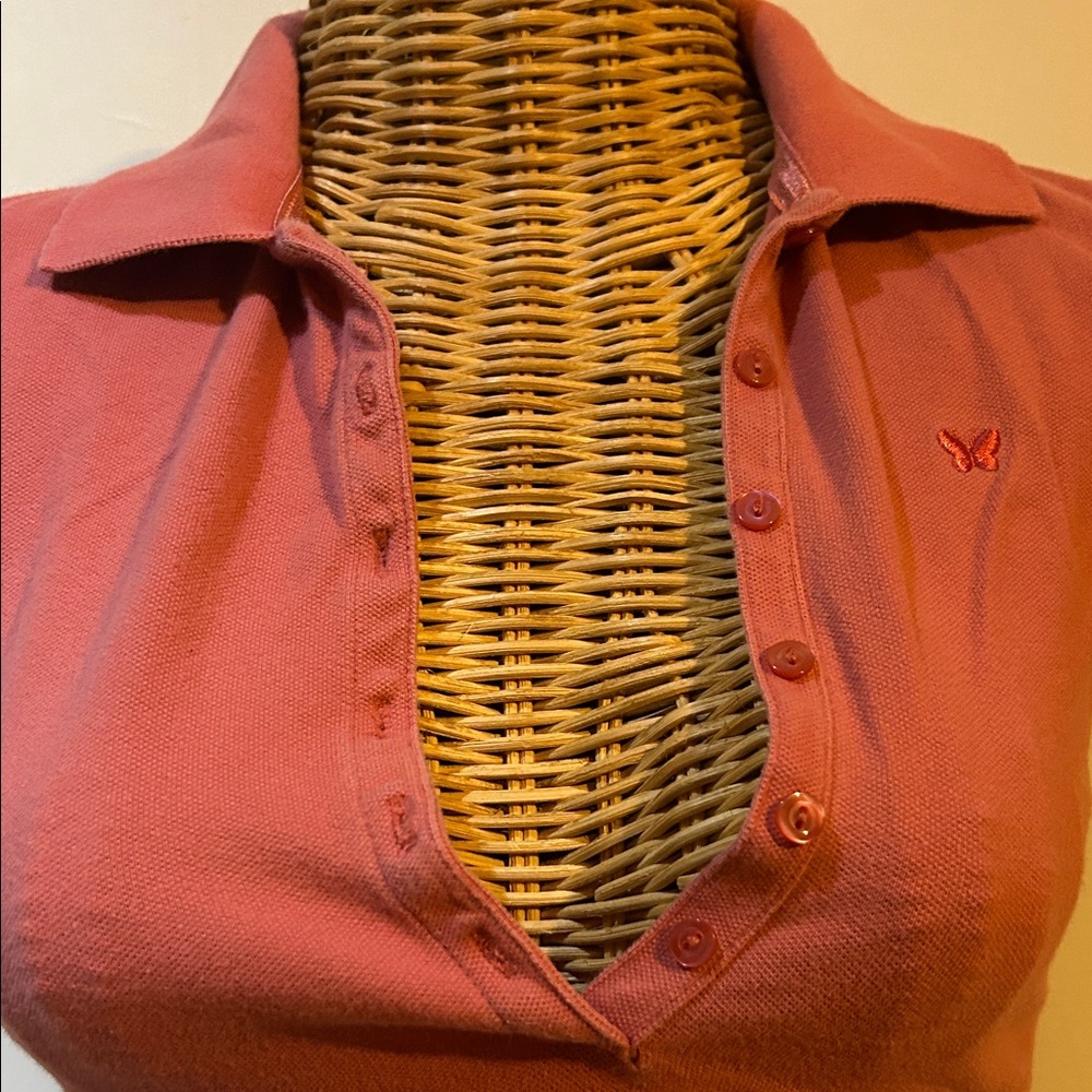 Y2K Aeropostale Women's Pink Polo Shirt - Picture 4 of 7